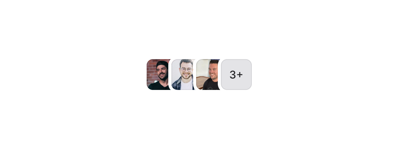 Avatar component showing avatar groups and compositions